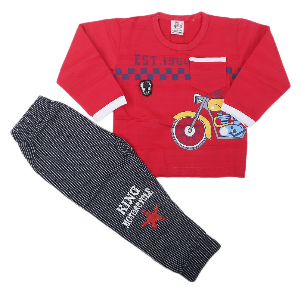 Boys Full Sleeves Suit - Red, Kids, Boys Sets And Suits, Chase Value, Chase Value