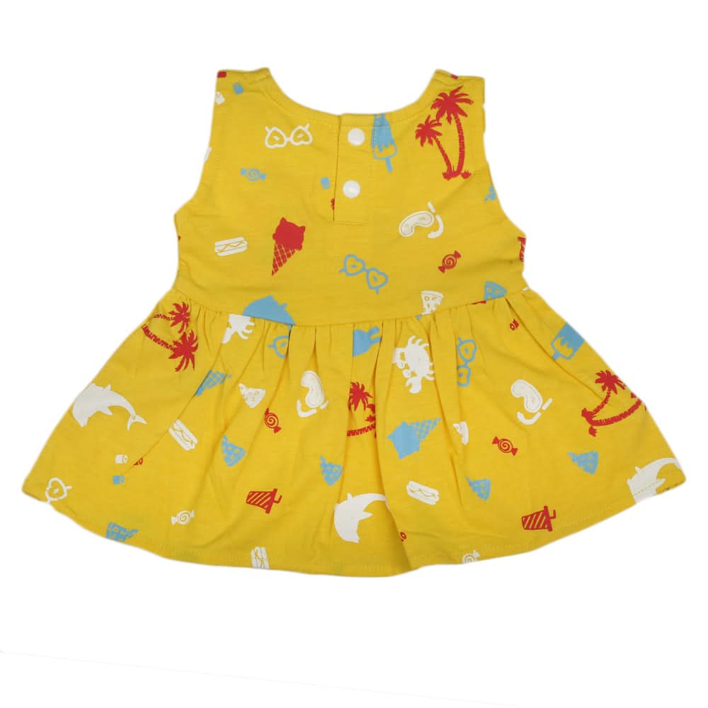 Newborn Girls Frock - Yellow, Kids, Newborn Girls Frocks, Chase Value, Chase Value