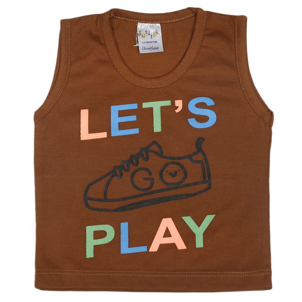 Newborn Boys Sando - Brown, Kids, Newborn Boys Shirts And T-Shirts, Chase Value, Chase Value