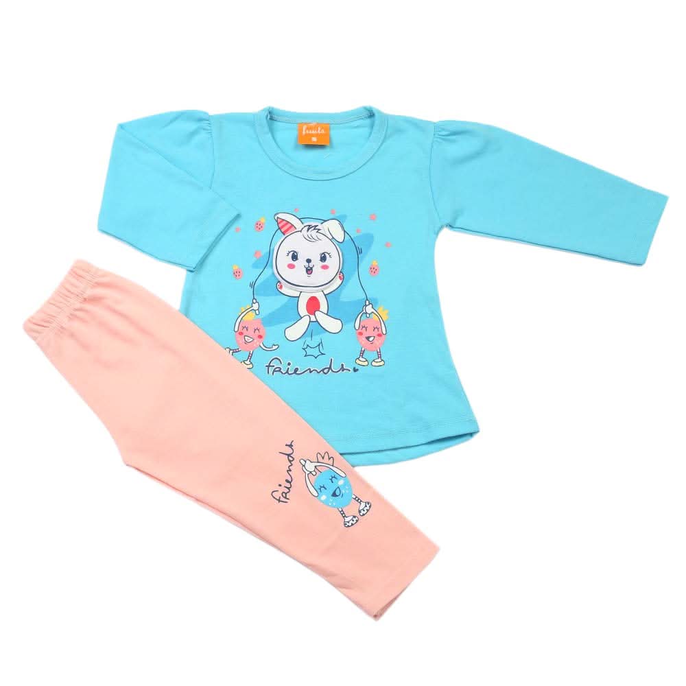 Girls Full Sleeves Suit - Blue, Girls Suits, Chase Value, Chase Value