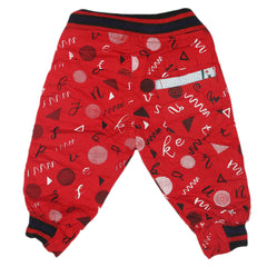Newborn Boys Printed Cotton Pant - Red, Kids, Newborn Boys Shorts And Pants, Chase Value, Chase Value