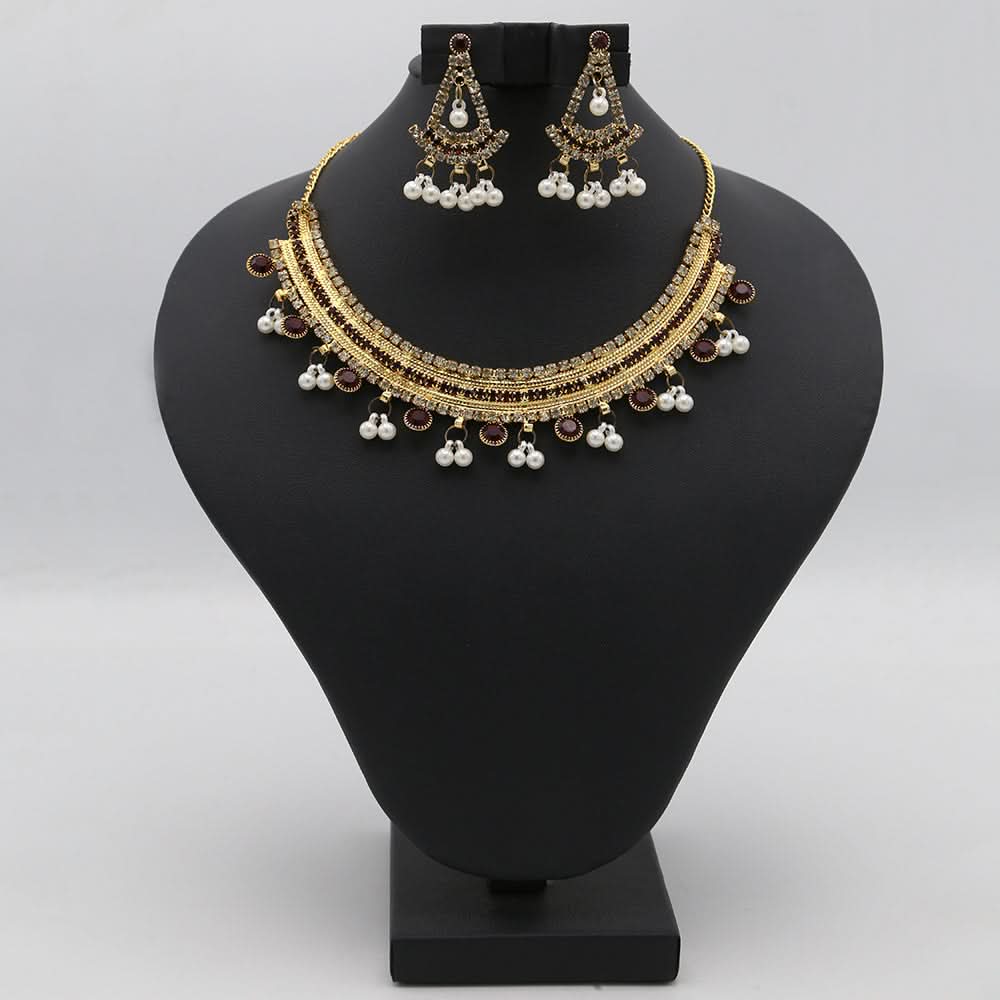 Women's Jewellery Set - Maroon, Women, Jewellery Set, Chase Value, Chase Value
