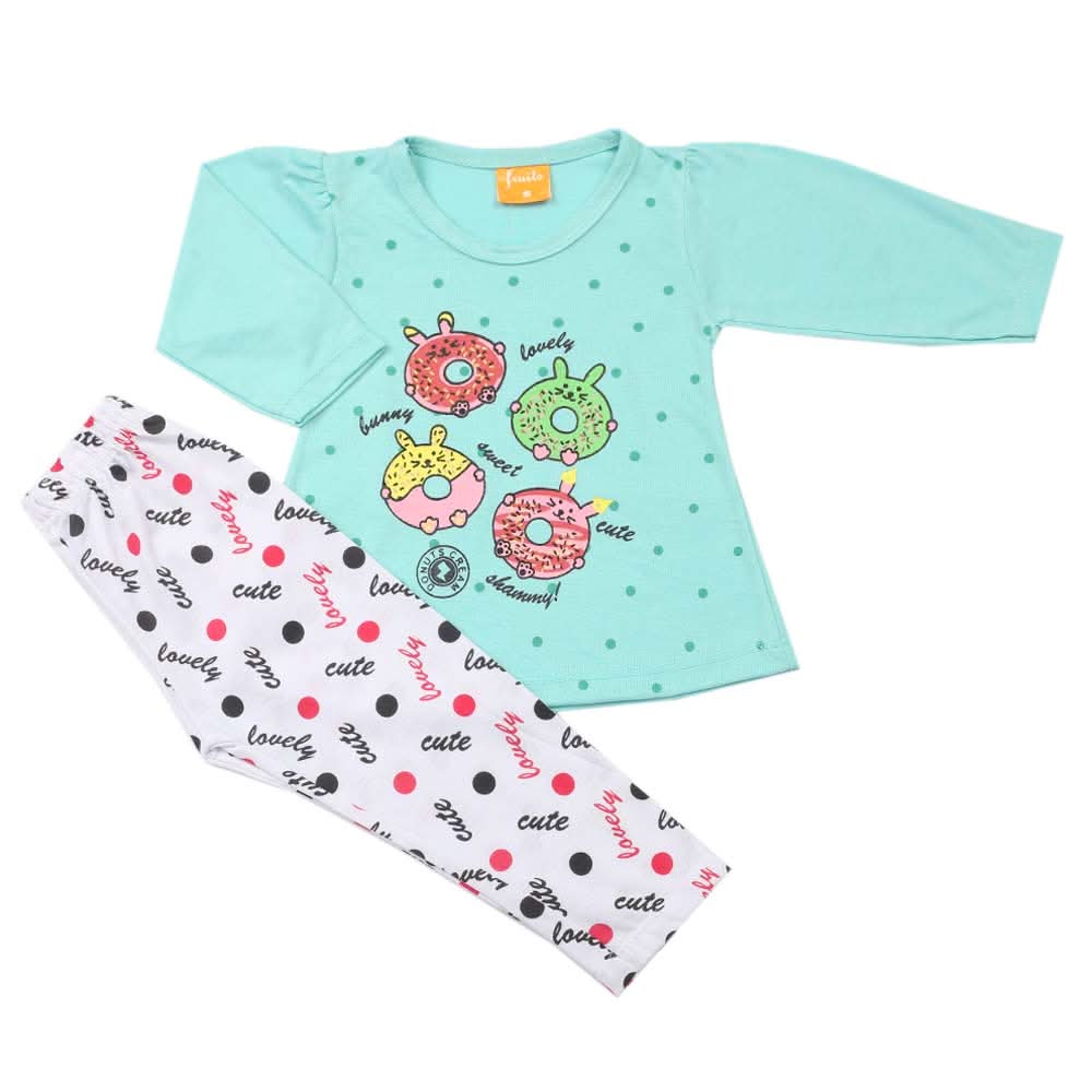 Girls Full Sleeves Suit - Sea Green, Girls Suits, Chase Value, Chase Value