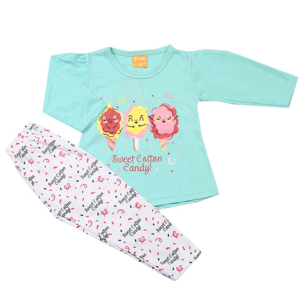 Girls Full Sleeves Suit - Cyan, Girls Suits, Chase Value, Chase Value