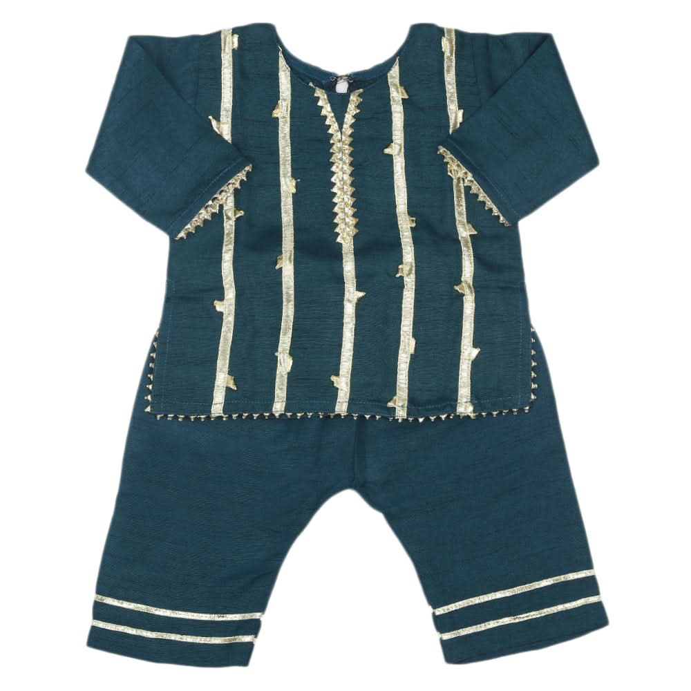 Newborn Girls Shalwar Suit - Steel Green, Kids, Newborn Girls Sets And Suits, Chase Value, Chase Value