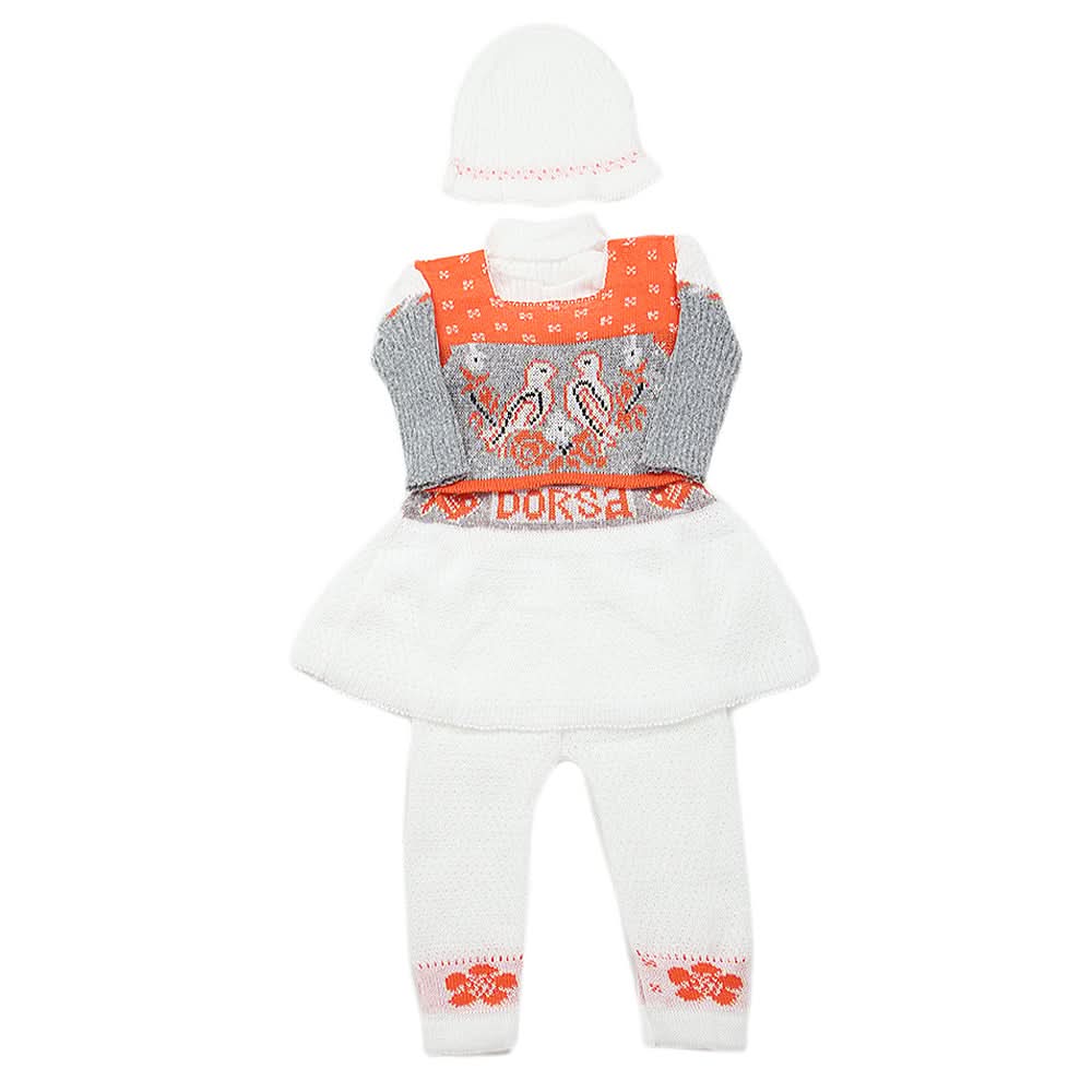 Newborn Girls Irani Suit - Orange, Kids, NB Girls Sets And Suits, Chase Value, Chase Value