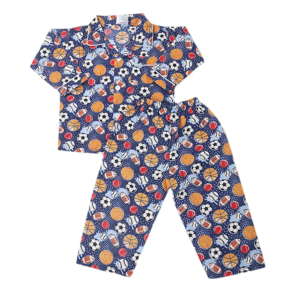 Boys Full Sleeves Night Suit - Blue, Kids, Boys Sets And Suits, Chase Value, Chase Value