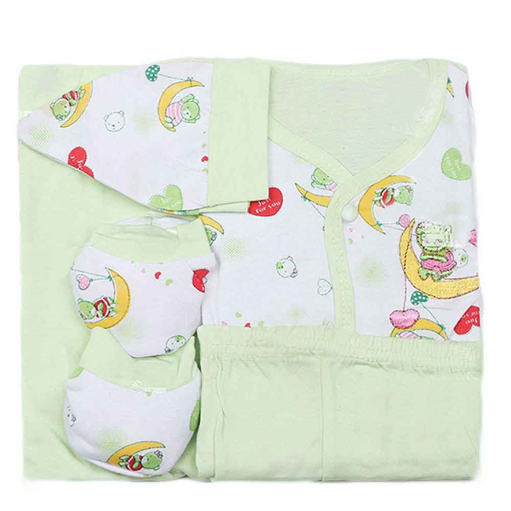 Newborn Gift Set Suits (5 Pcs) - Green, Kids, NB Boys Sets And Suits, Chase Value, Chase Value