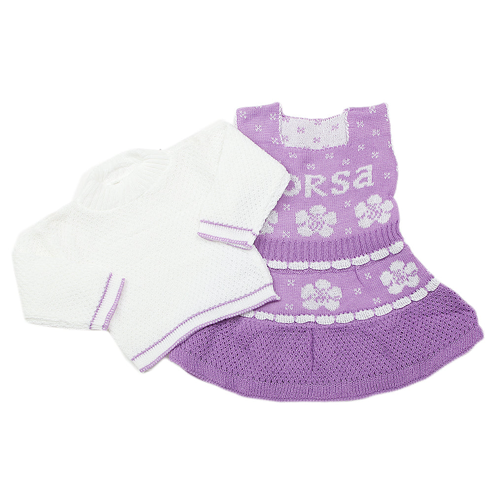 Newborn Girls Irani Suit - Purple, Kids, NB Girls Sets And Suits, Chase Value, Chase Value