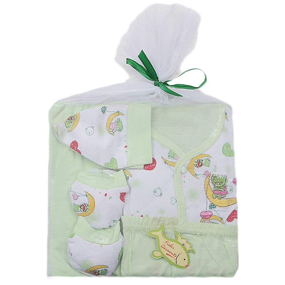 Newborn Gift Set Suits (5 Pcs) - Green, Kids, NB Boys Sets And Suits, Chase Value, Chase Value