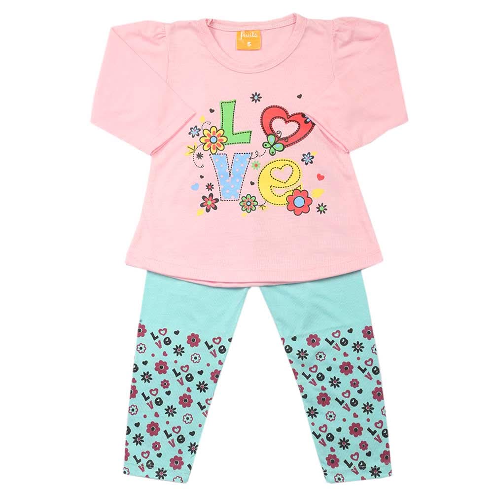 Girls Full Sleeves Suit - Pink, Girls Suits, Chase Value, Chase Value