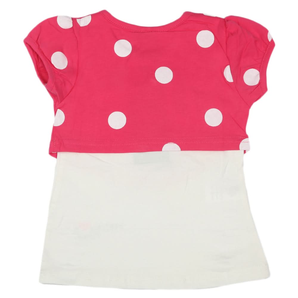 Girls Half Sleeves T-Shirt - Pink, Kids, Girls T-Shirts, Chase Value, Chase Value