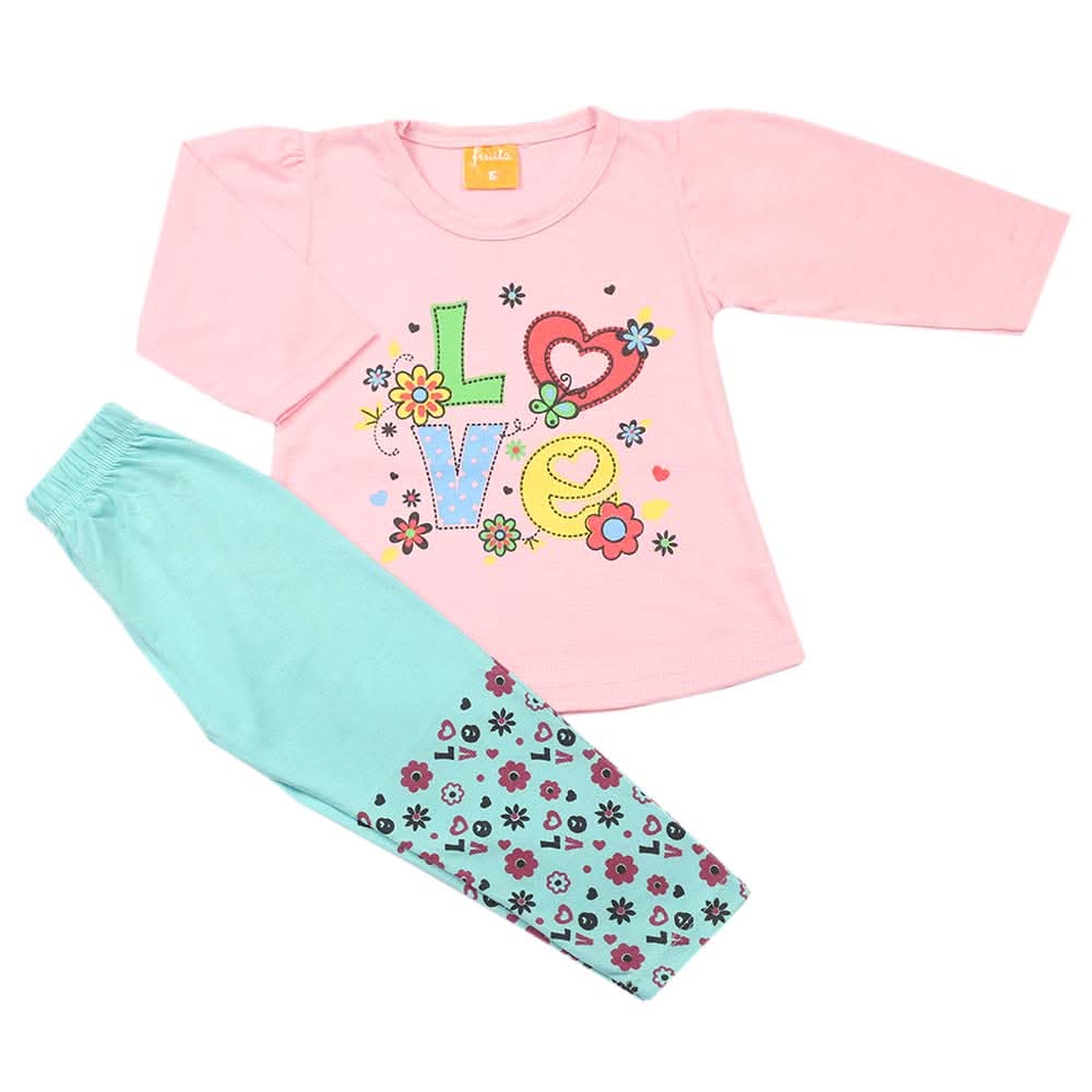 Girls Full Sleeves Suit - Pink, Girls Suits, Chase Value, Chase Value