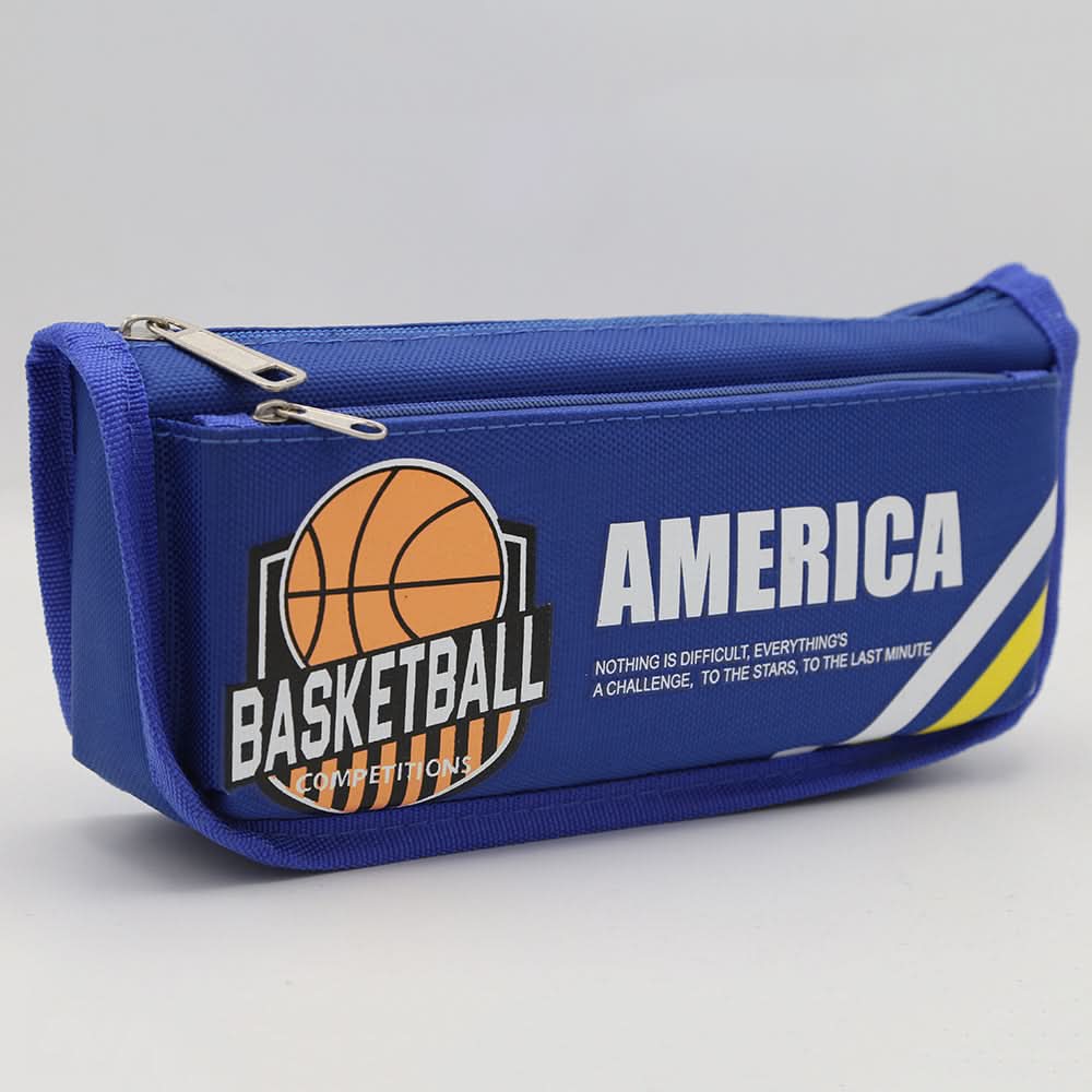 Basketball Pencil Pouch - Dark Blue, Kids, Pencil Boxes And Stationery Sets, Chase Value, Chase Value