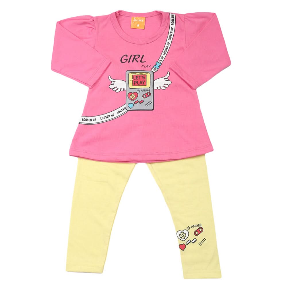 Girls Full Sleeves Suit - Dark Pink, Girls Suits, Chase Value, Chase Value