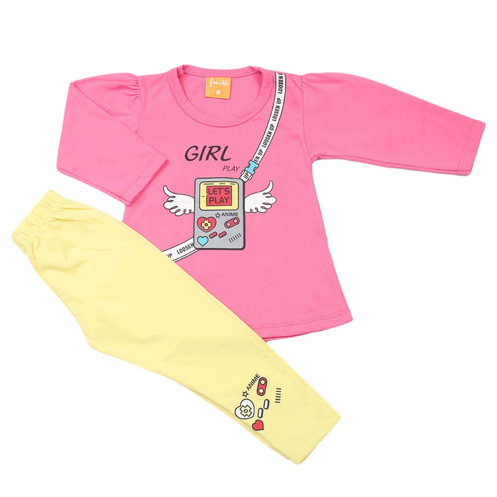 Girls Full Sleeves Suit - Dark Pink, Girls Suits, Chase Value, Chase Value