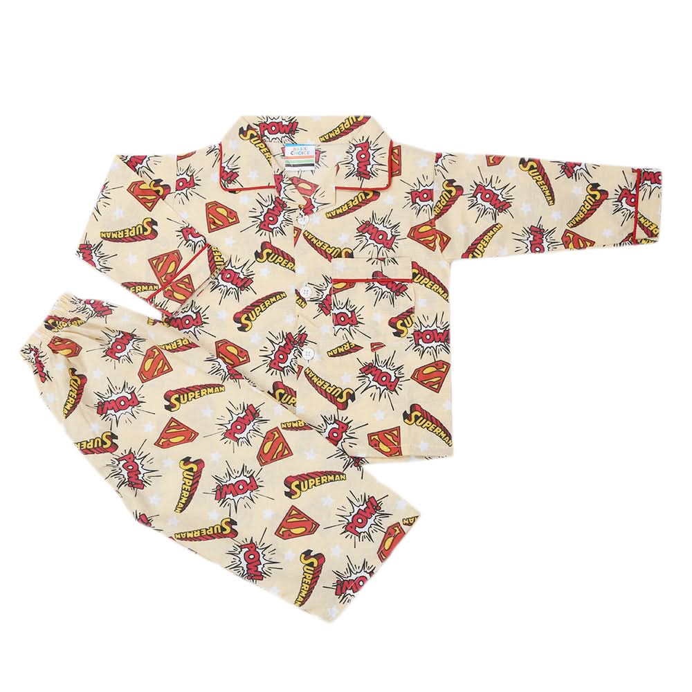 Boys Full Sleeves Night Suit - Yellow, Kids, Boys Sets And Suits, Chase Value, Chase Value