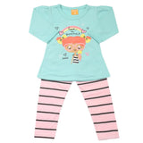 Girls Full Sleeves Suit - Cyan, Girls Suits, Chase Value, Chase Value