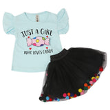 Newborn Girls Half Sleeves Suit - Sky Blue, Newborn Girls Sets & Suits, Chase Value, Chase Value