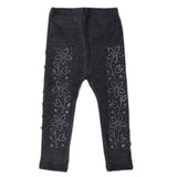 Girls Denim Stone Tights - Black, Kids, Tights Leggings And Pajama, Chase Value, Chase Value