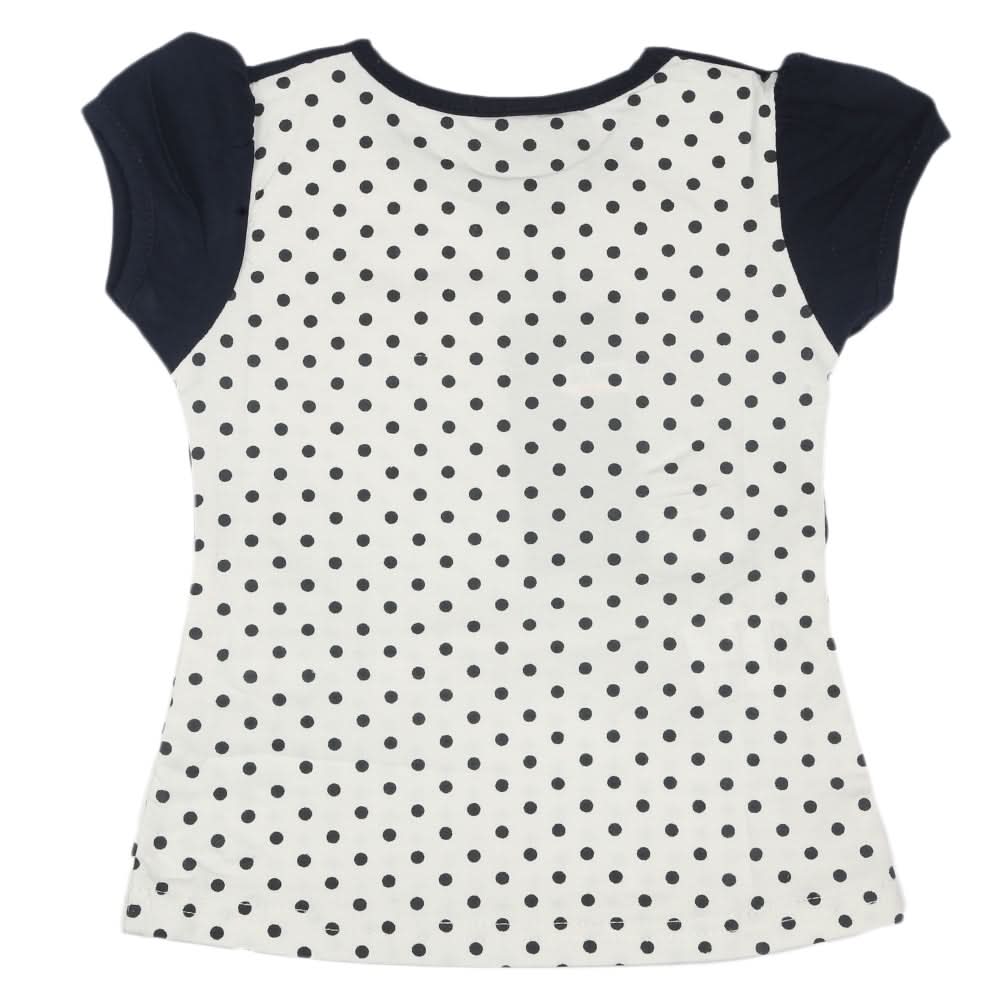 Girls Half Sleeves T-Shirt - Navy Blue, Kids, Girls T-Shirts, Chase Value, Chase Value