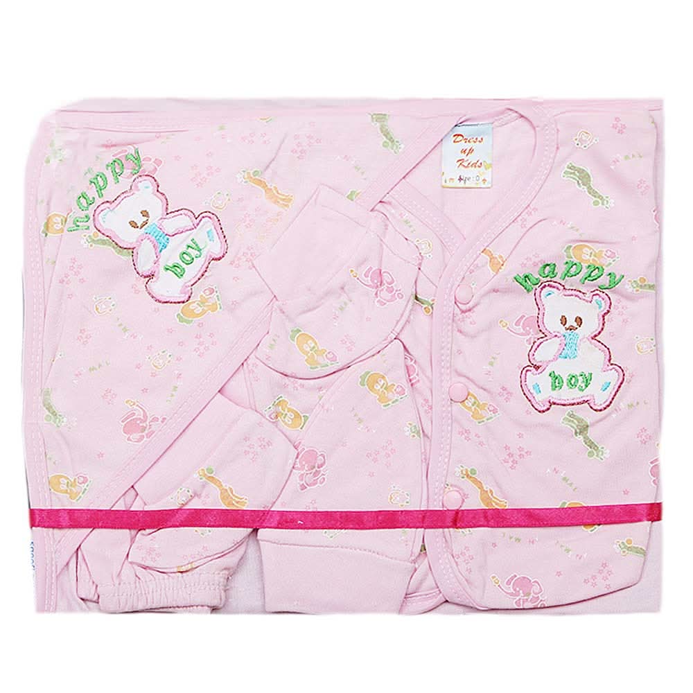Newborn Gift Set Suits (5 Pcs) - Pink, Kids, NB Girls Sets And Suits, Chase Value, Chase Value