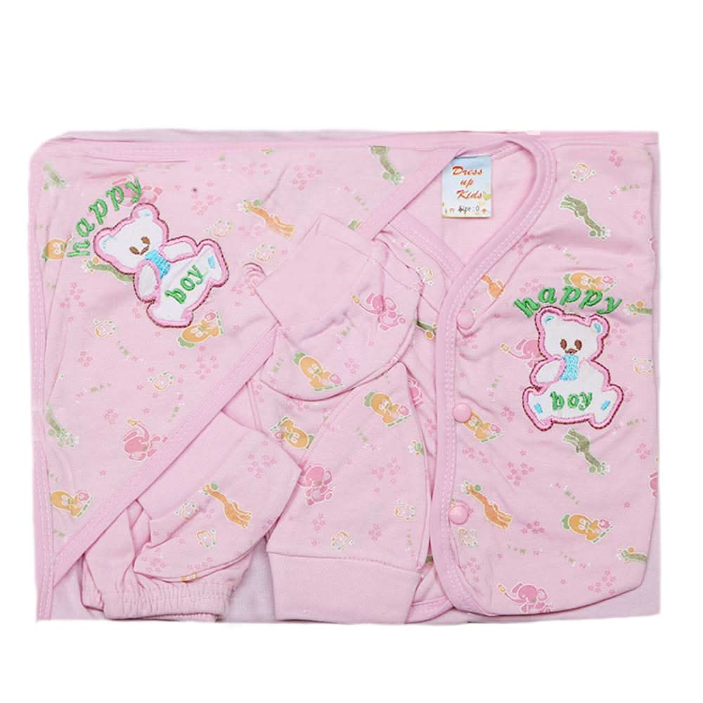 Newborn Gift Set Suits (5 Pcs) - Pink, Kids, NB Girls Sets And Suits, Chase Value, Chase Value