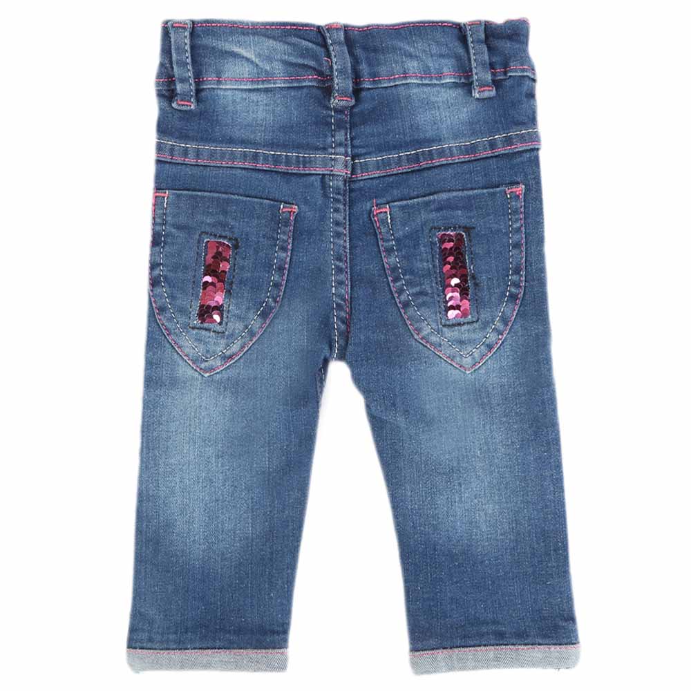 Newborn Girls Denim Pant - Blue, Kids, Pants And Capri, Chase Value, Chase Value