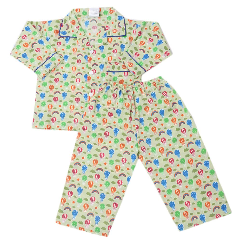 Boys Full Sleeves Night Suit - Green, Kids, Boys Sets And Suits, Chase Value, Chase Value