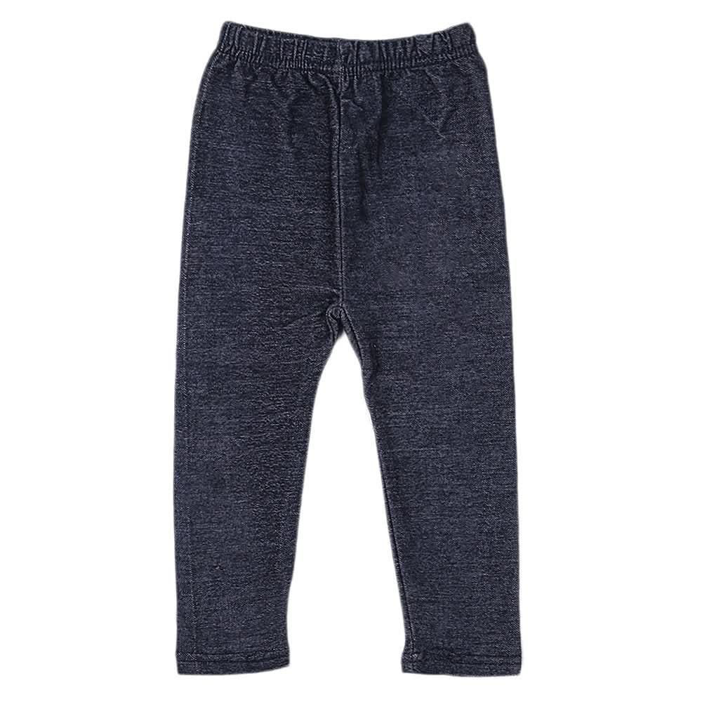 Girls Denim Plain Tights - Dark Blue, Kids, Tights Leggings And Pajama, Chase Value, Chase Value