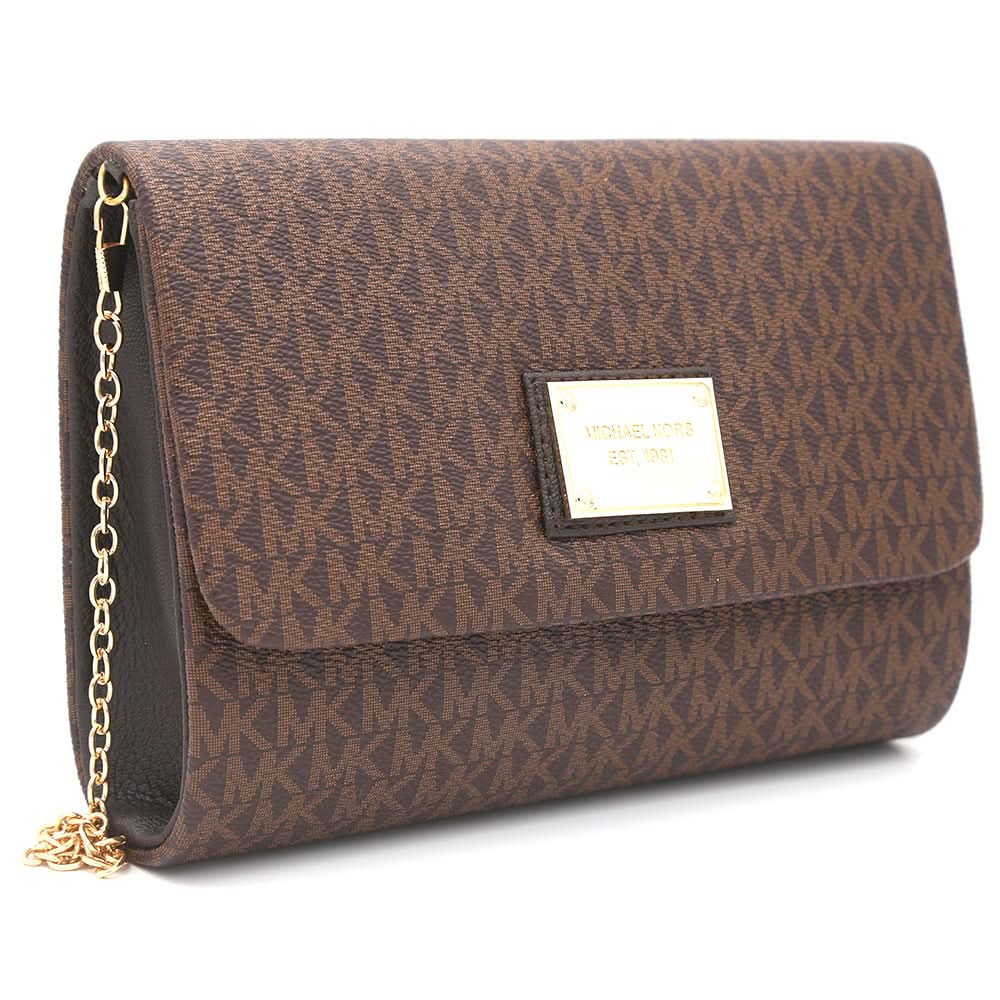Women's Fancy Clutch 6318- Coffee, Women, Clutches, Chase Value, Chase Value