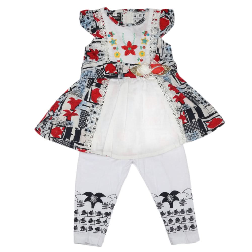 Girls Half Sleeves Suit - Multi, Kids, Girls Sets And Suits, Chase Value, Chase Value