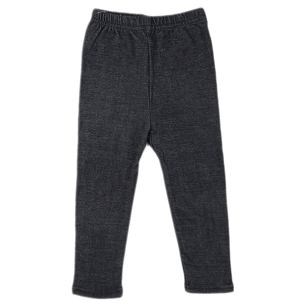 Girls Denim Plain Tights - Black, Kids, Tights Leggings And Pajama, Chase Value, Chase Value