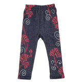 Girls Denim Printed Moti Tights - Dark Blue, Kids, Tights Leggings And Pajama, Chase Value, Chase Value