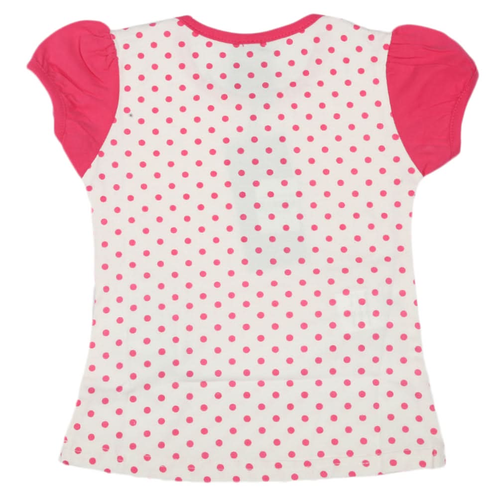 Girls Half Sleeves T-Shirt - Pink, Kids, Girls T-Shirts, Chase Value, Chase Value