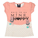 Girls Half Sleeves T-Shirt - Peach, Kids, Girls T-Shirts, Chase Value, Chase Value