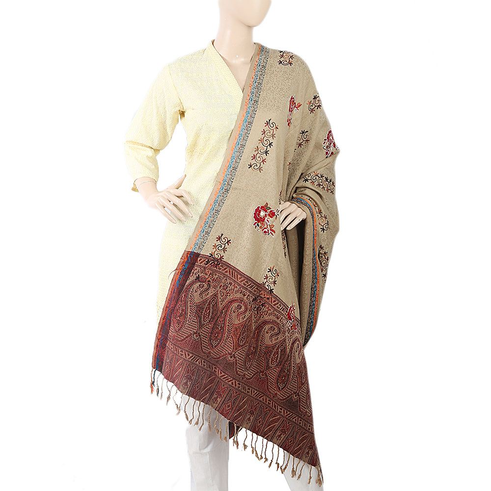 Women's Embroidered Shawl - Beige, Women, Shawls And Scarves, Chase Value, Chase Value