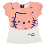 Girls Half Sleeves T-Shirt - Peach, Kids, Girls T-Shirts, Chase Value, Chase Value
