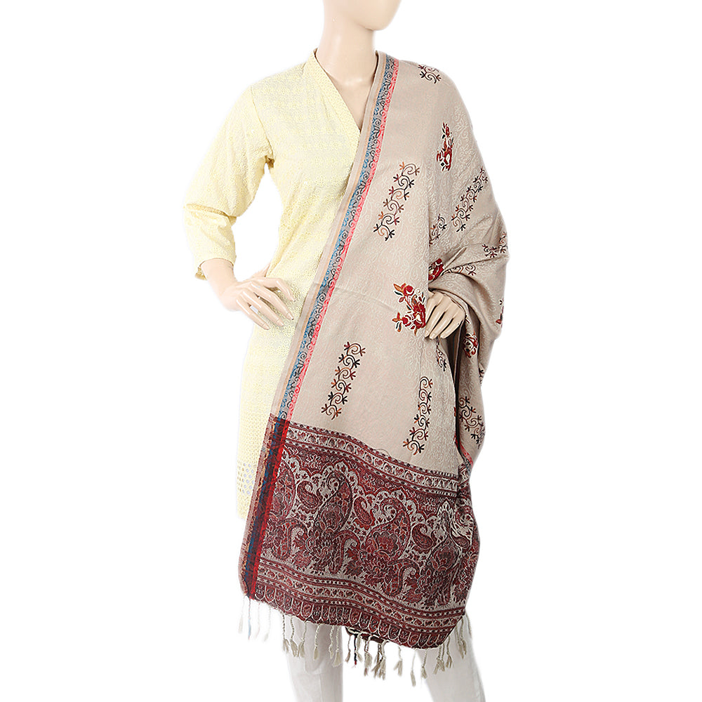 Women's Embroidered Shawl - Light Pink, Women, Shawls And Scarves, Chase Value, Chase Value