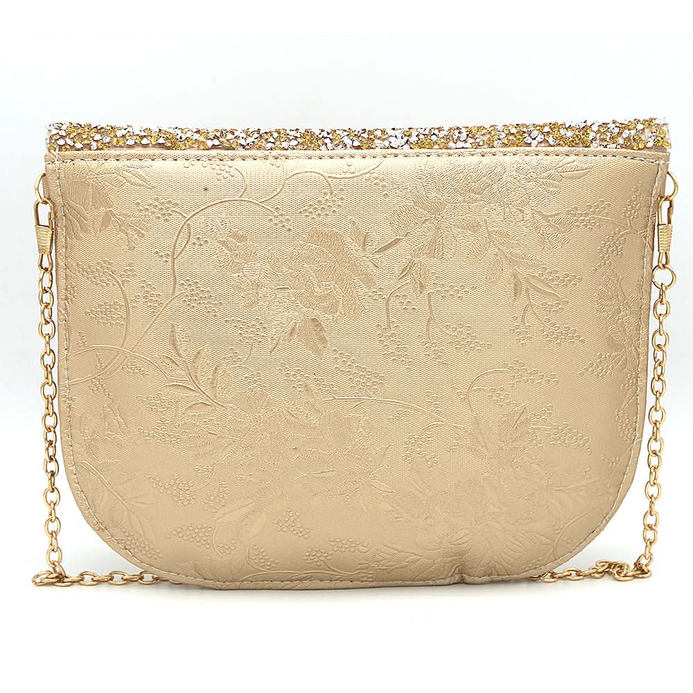 Women's Fancy Clutch 6717 - Golden, Women, Clutches, Chase Value, Chase Value