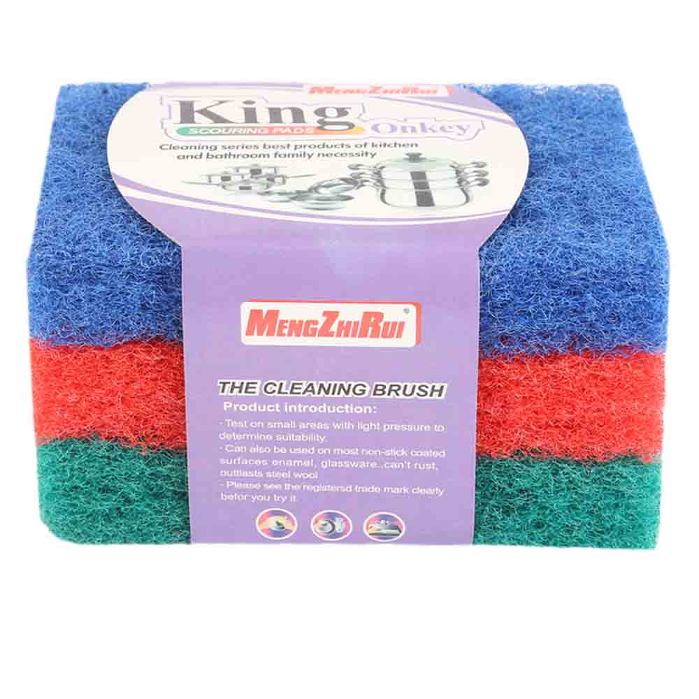 Kitchen Dishwashing Spong 3 Pcs - Multi, Home & Lifestyle, Kitchen Tools And Accessories, Chase Value, Chase Value