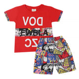Boys Short Suit - Red, Kids, Boys Sets And Suits, Chase Value, Chase Value