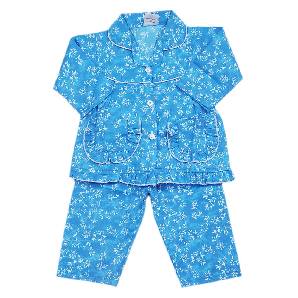 Girls Full Sleeves Night Suit - Blue, Kids, Girls Sets And Suits, Chase Value, Chase Value