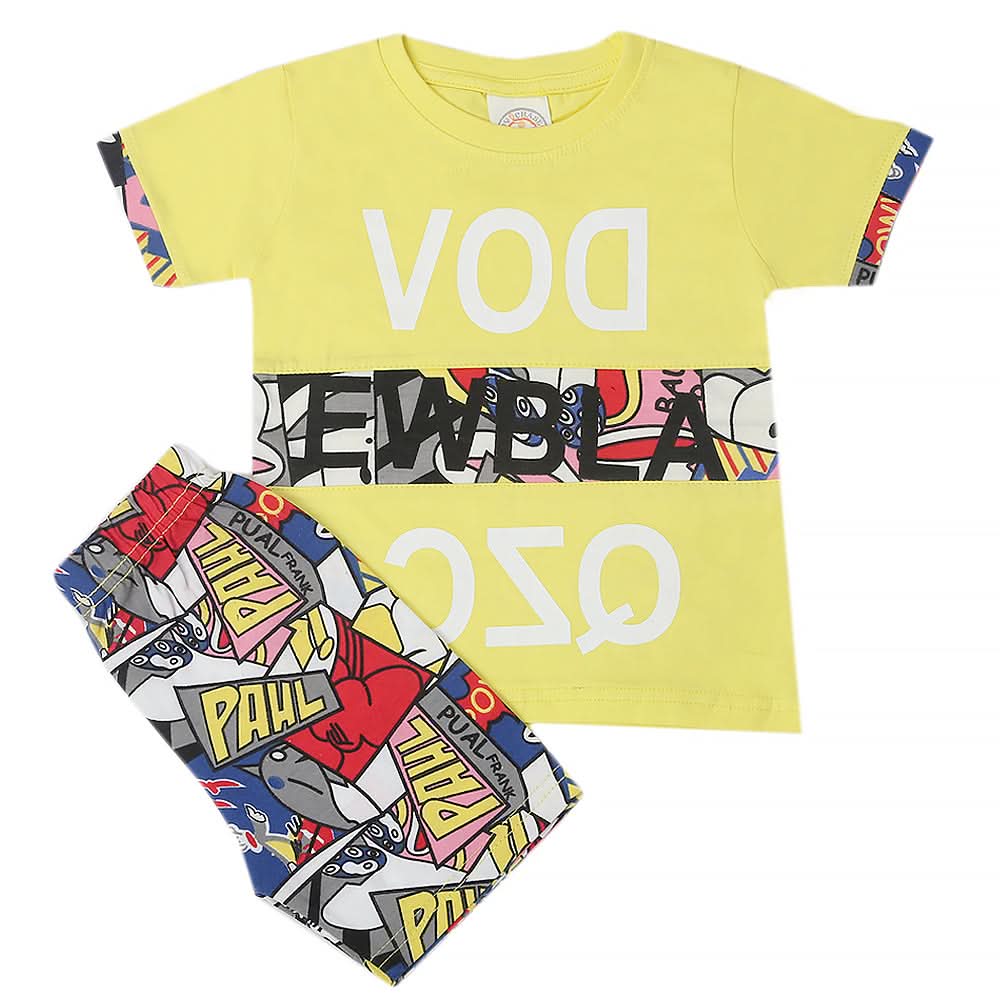 Boys Short Suit - Lemon, Kids, Boys Sets And Suits, Chase Value, Chase Value