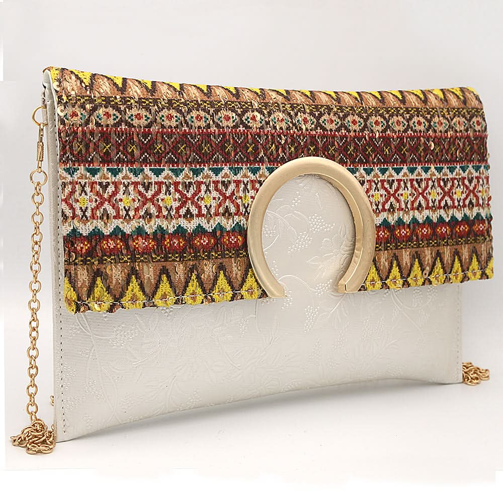 Women's Clutch 6471 - Off White, Women, Clutches, Chase Value, Chase Value