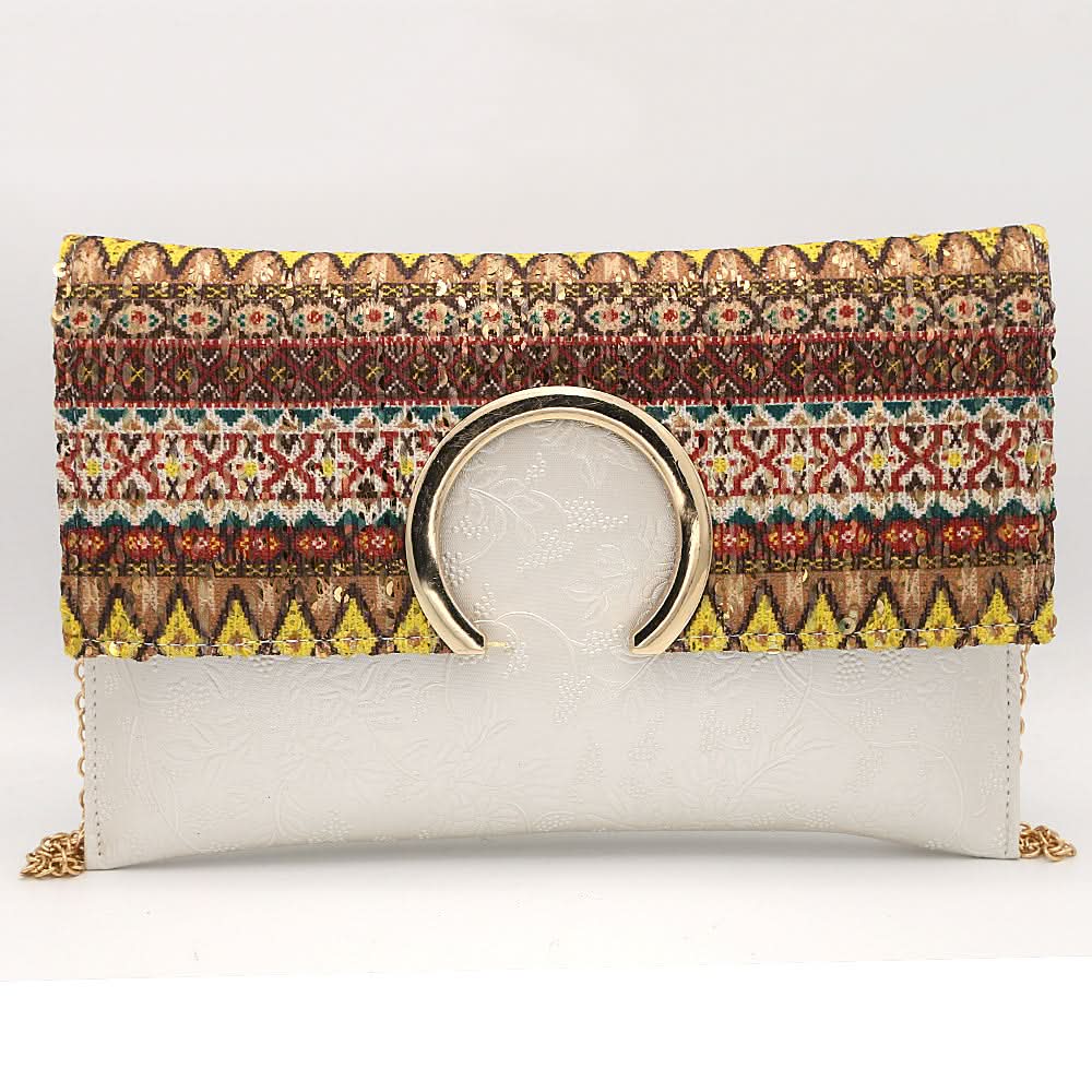 Women's Clutch 6471 - Off White, Women, Clutches, Chase Value, Chase Value