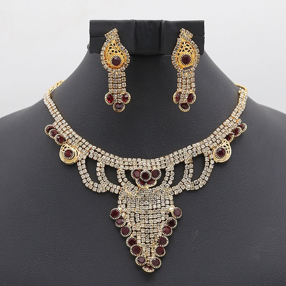 Women's Jewellery Set - Maroon, Women, Jewellery Set, Chase Value, Chase Value