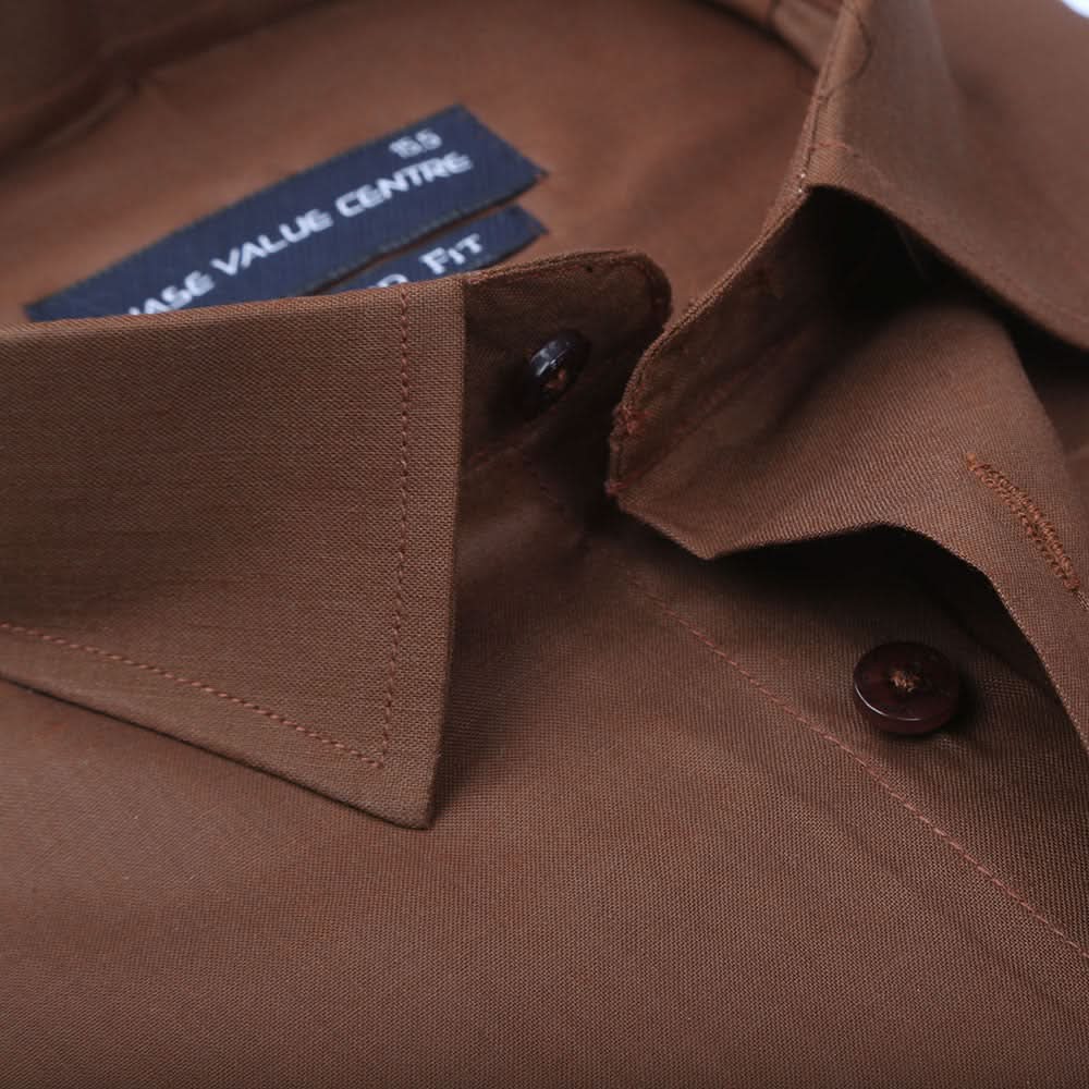 Men's Formal Shirt - Dark Brown, Men, Shirts, Chase Value, Chase Value