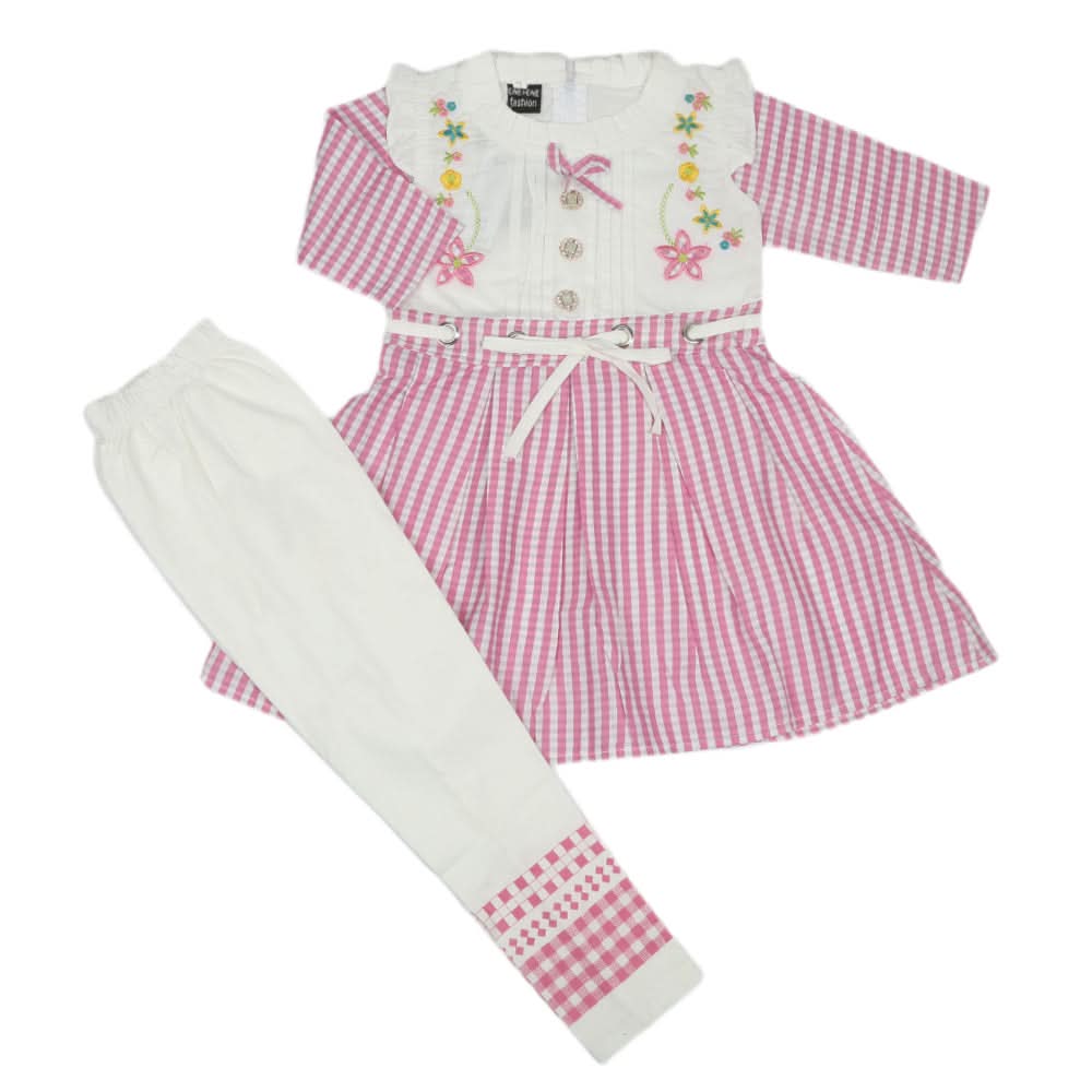 Girls Half Sleeves Suit - Pink, Kids, Girls Sets And Suits, Chase Value, Chase Value