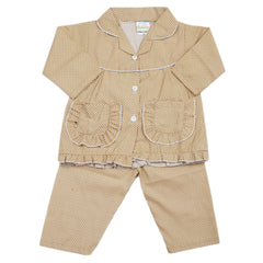Girls Full Sleeves Night Suit - Brown, Kids, Girls Sets And Suits, Chase Value, Chase Value